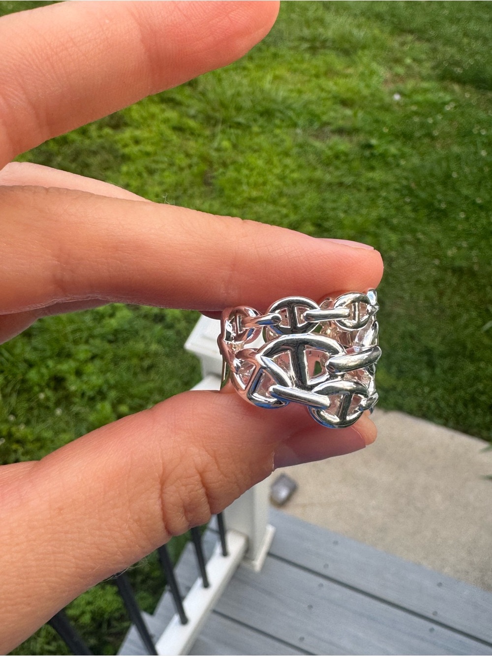 Hermes Chaine d'ancre Enchainee ring, large model - Picture 2 of 9